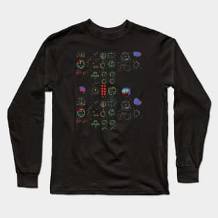 Fasbytes Dark Aviation Pilots Cockpit retro Long Sleeve T-Shirt